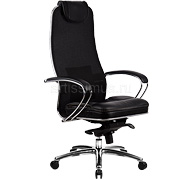 Офисное кресло руководителя SAMURAI SL-1.02 Черный Плюс