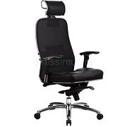 Офисное кресло руководителя SAMURAI SL-3.02 Черный Плюс